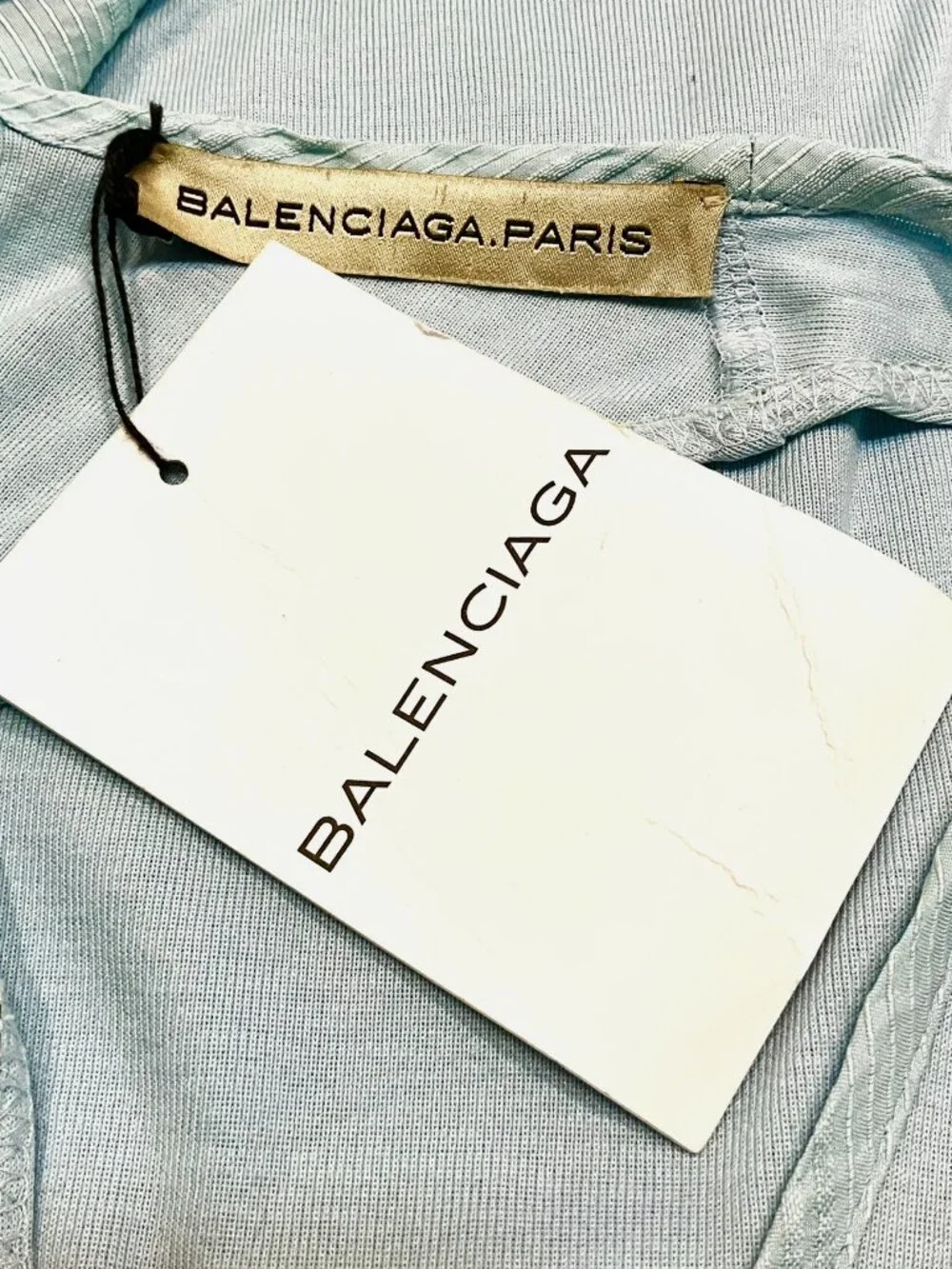 Balenciaga Paris Silk Scarf-Neck Sleeveless Cotton Top Size 40 France